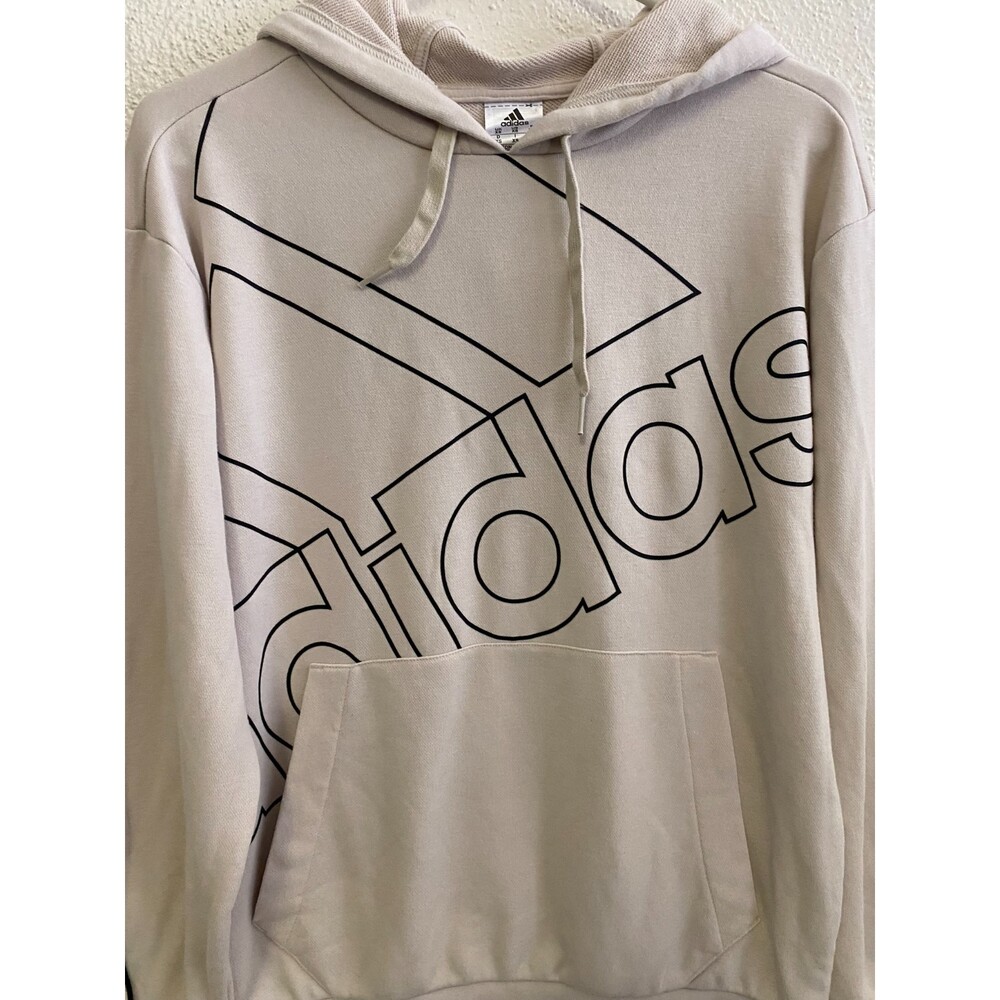 Adidas cream beige lounge contemporary hoodie size mens XS
